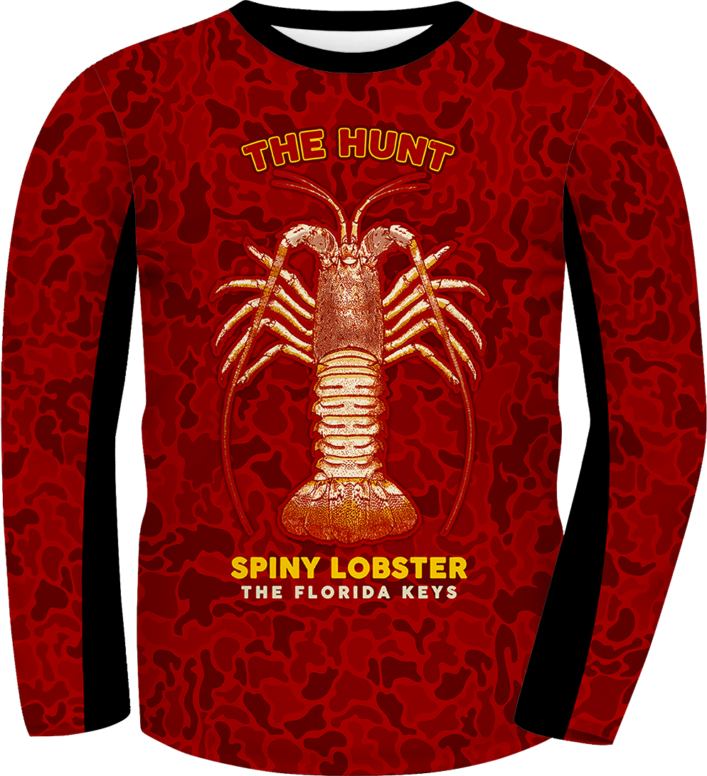 UPF 50 Performance Fishing Shirt – Lightweight Quick-Dry Long Sleeve Sun Protection Hunt Spiny Lobster