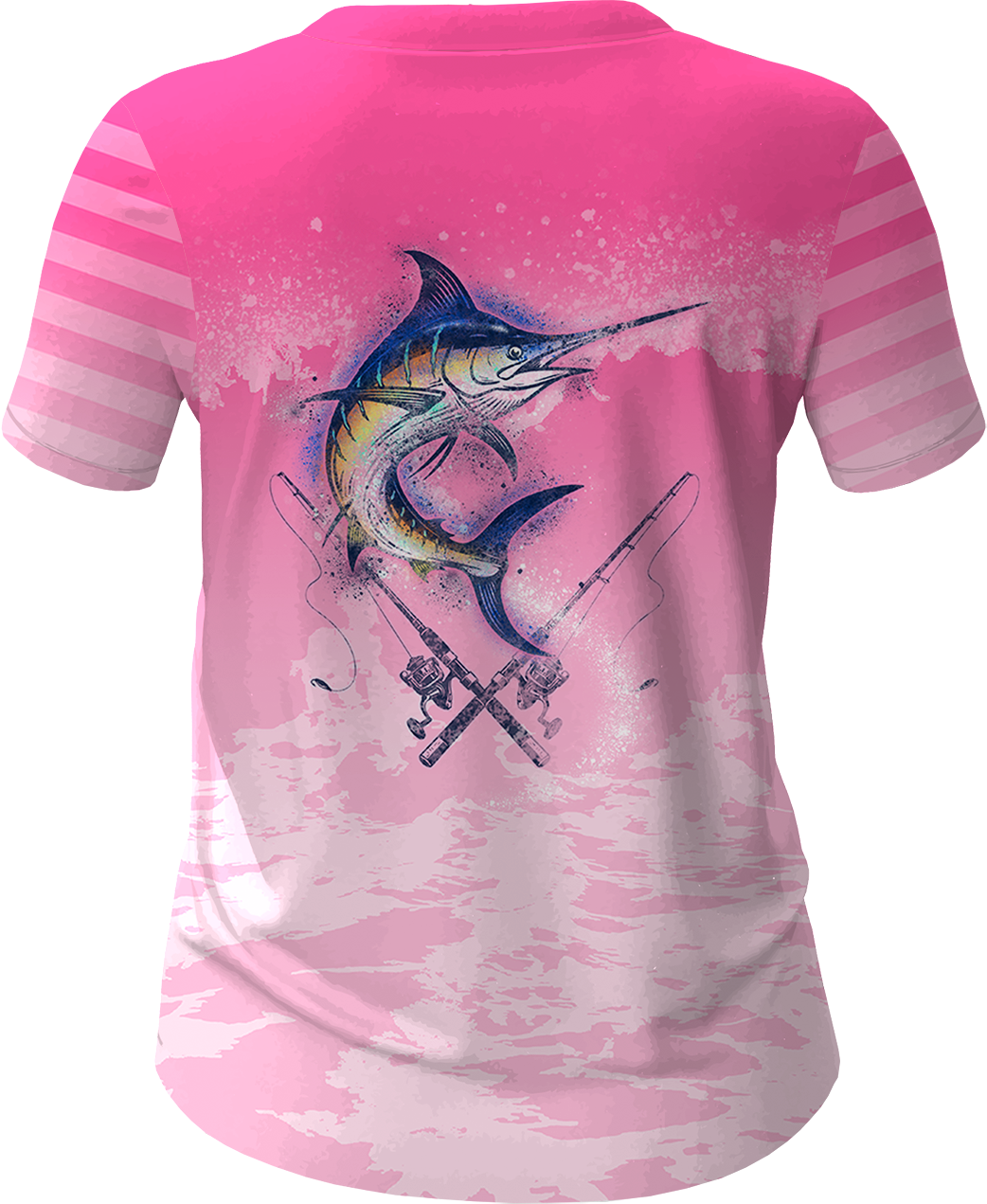 Women UPF 50+ Performance Fishing Shirt | Lightweight UV Sun Protection Apparel MARLIN SPLAT WATER