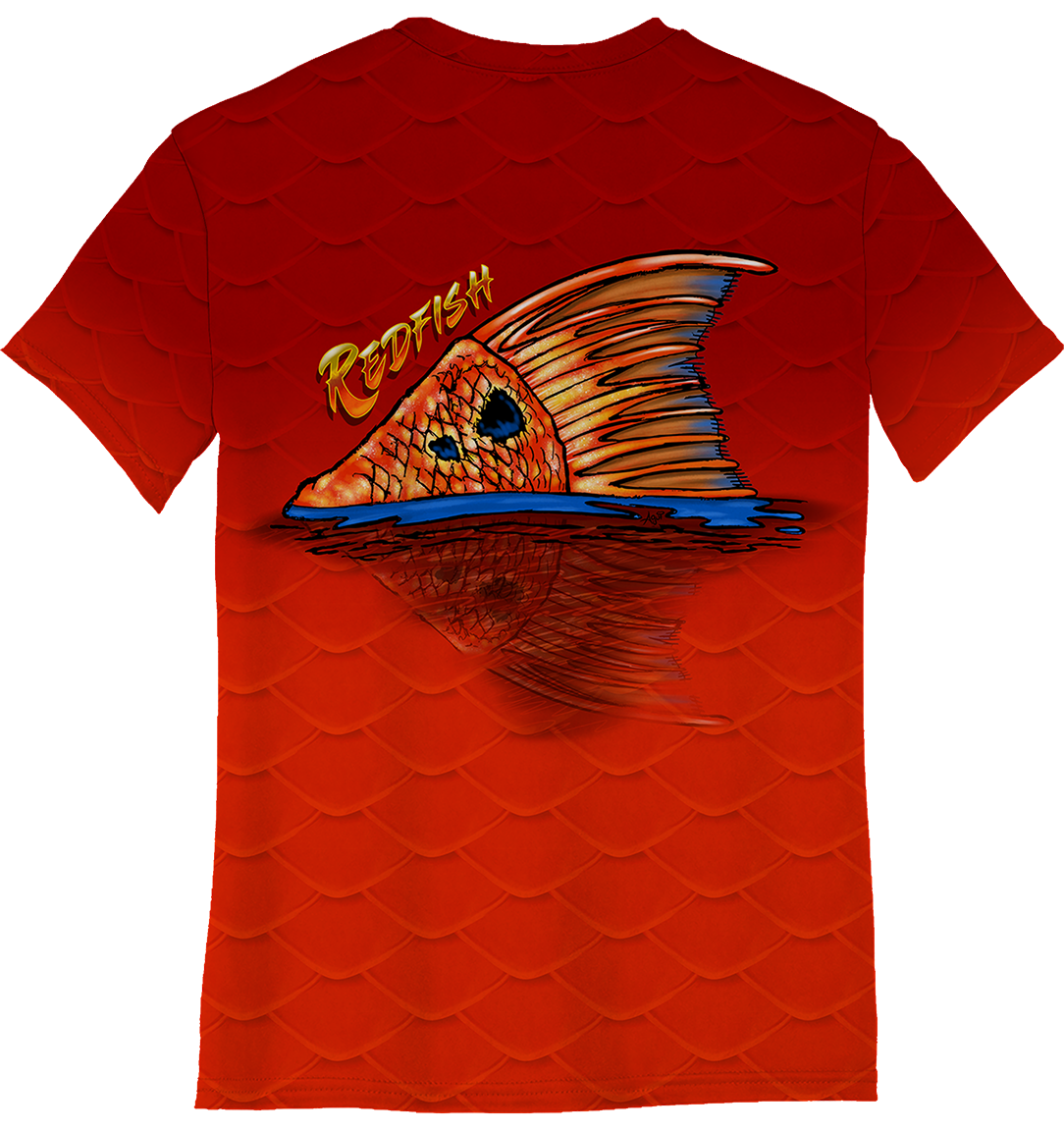 UPF 50+ Performance Fishing Shirt | Lightweight UV Sun Protection Apparel REDFISH TAIL SCALES