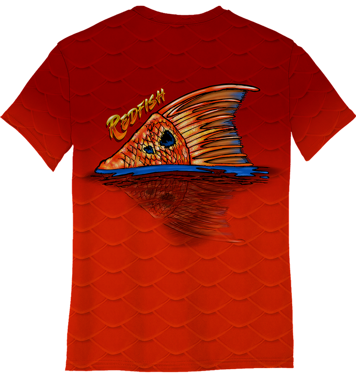 UPF 50+ Performance Fishing Shirt | Lightweight UV Sun Protection Apparel REDFISH TAIL SCALES