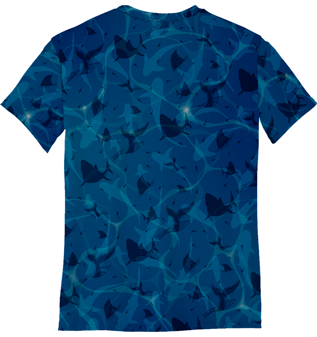 UPF 50+ Performance Fishing Shirt | Lightweight UV Sun Protection Apparel SHARKS BLUE