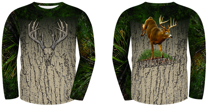 UPF 50+ Performance Hunting Shirt | Lightweight UV Sun Protection Apparel WHITETAIL DEER