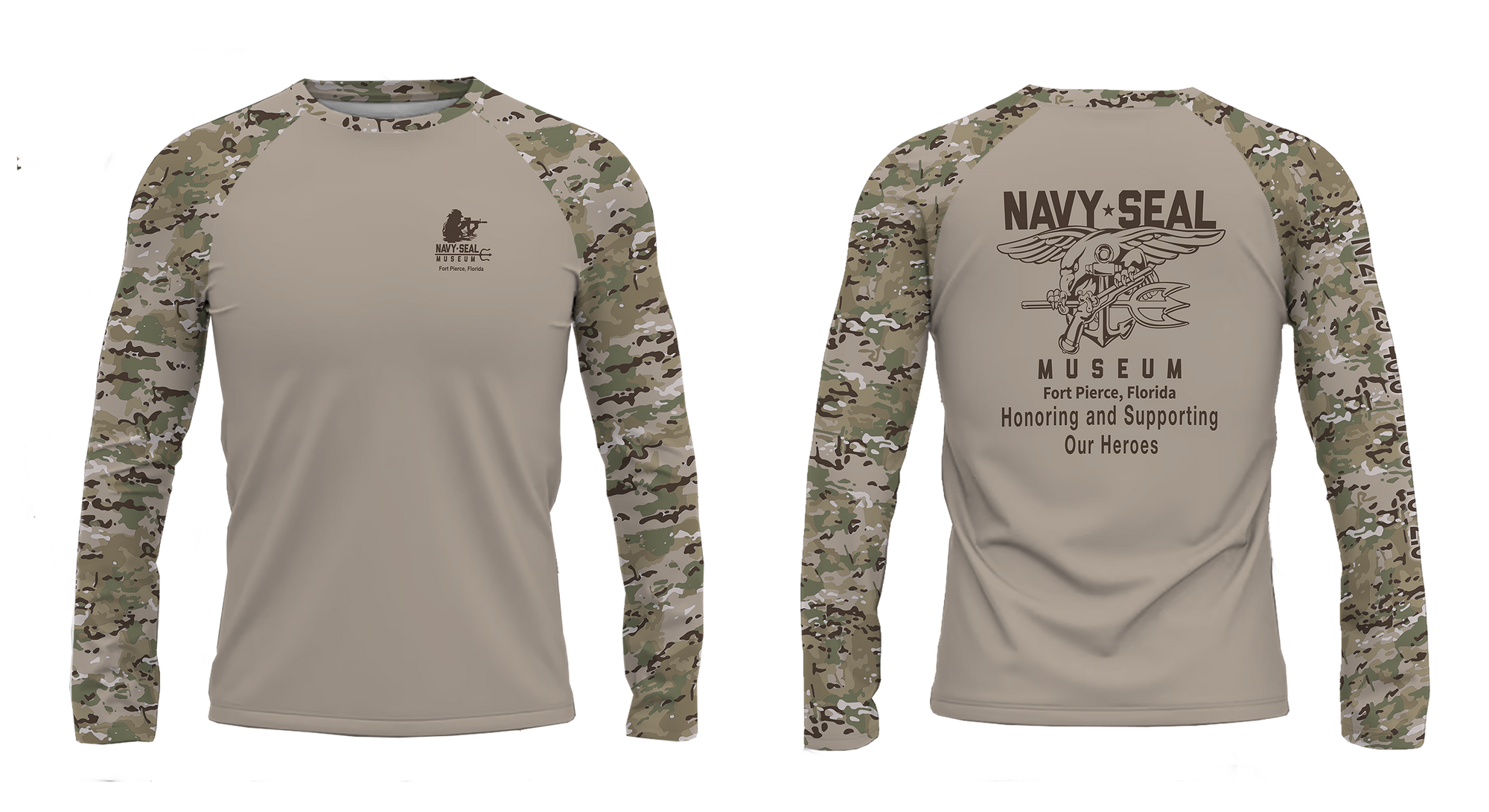 Navy Seal Camo Long Sleeve Men&#39;s Shirt