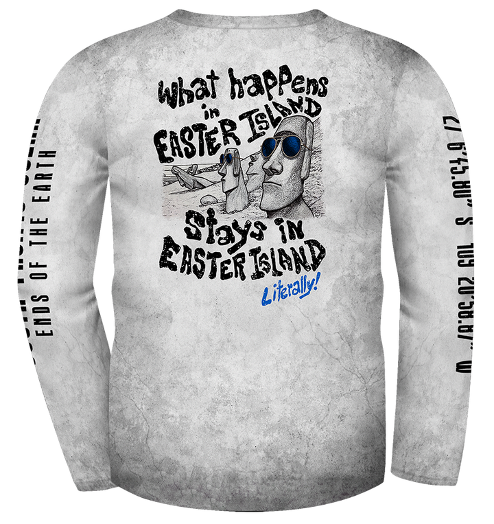 UPF 50+ Performance Fishing Shirt | Lightweight UV Sun Protection Apparel Easter island