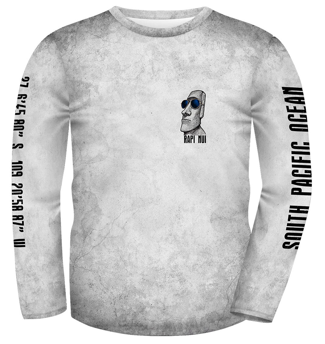 UPF 50+ Performance Fishing Shirt | Lightweight UV Sun Protection Apparel Easter island