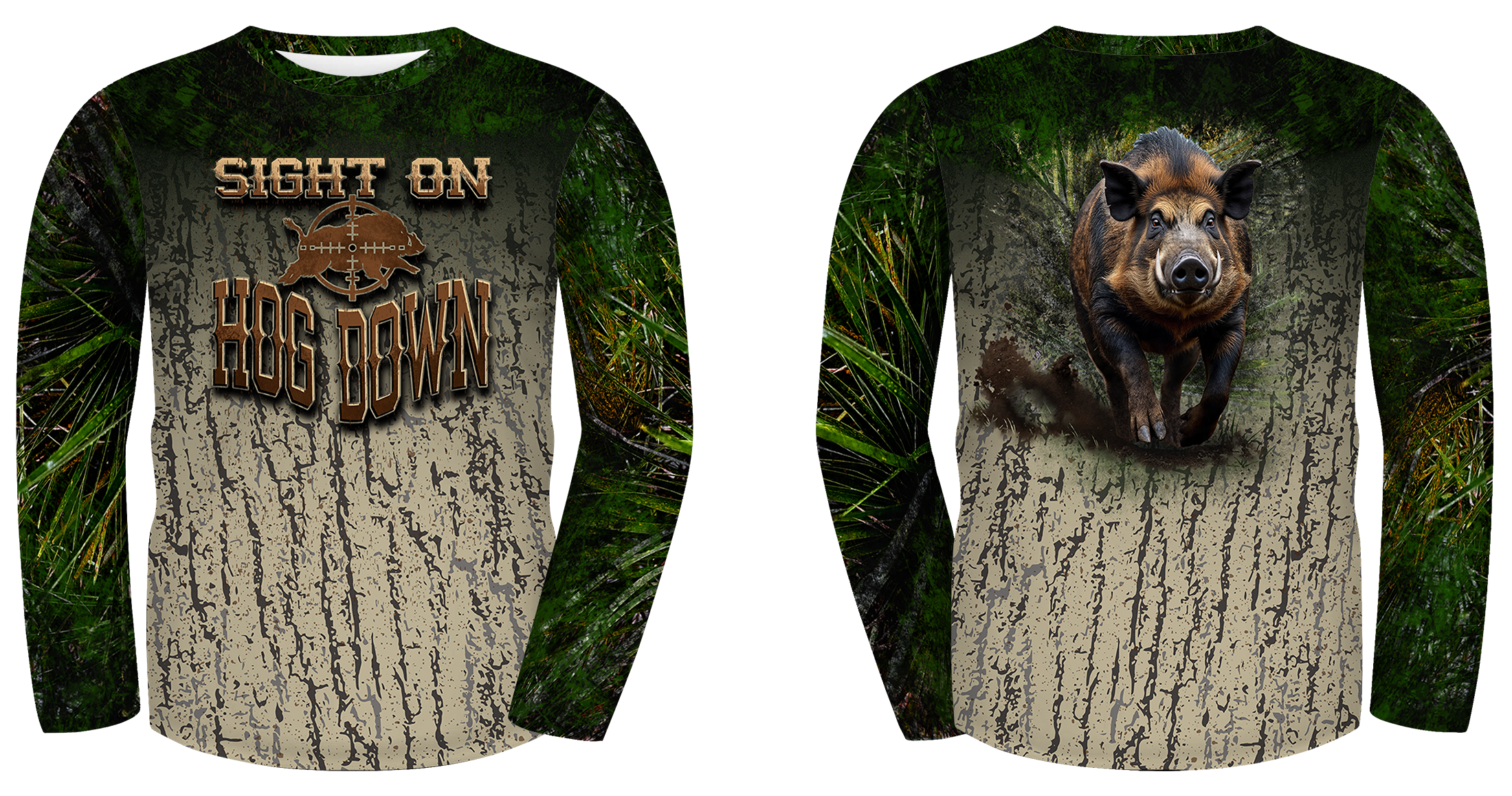UPF 50+ Performance Fishing Shirt | Lightweight UV Sun Protection Apparel HOG DOWN