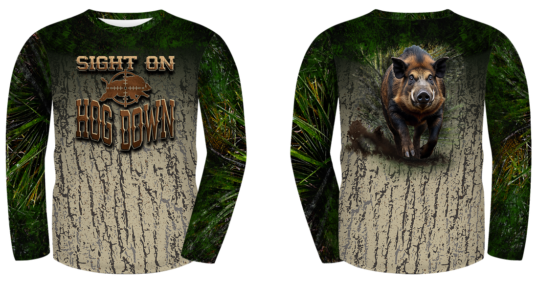 UPF 50+ Performance Fishing Shirt | Lightweight UV Sun Protection Apparel HOG DOWN
