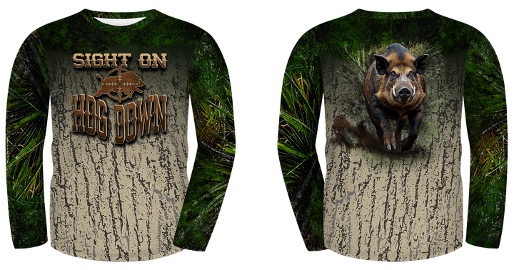 UPF 50+ Performance Fishing Shirt | Lightweight UV Sun Protection Apparel HOG DOWN