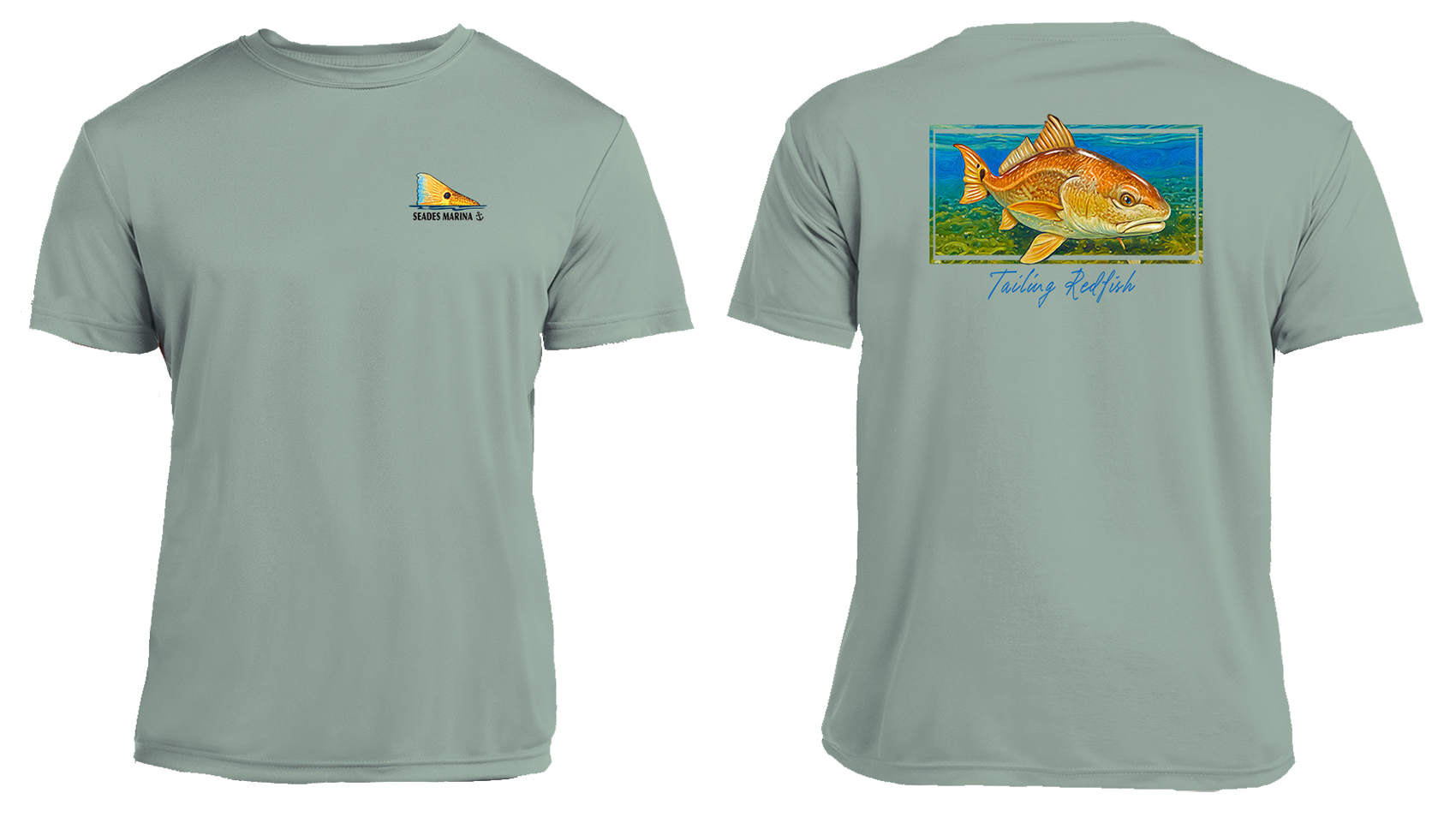UPF 50+ Performance Fishing Shirt | Lightweight UV Sun Protection Apparel Redfish Tailing Reef