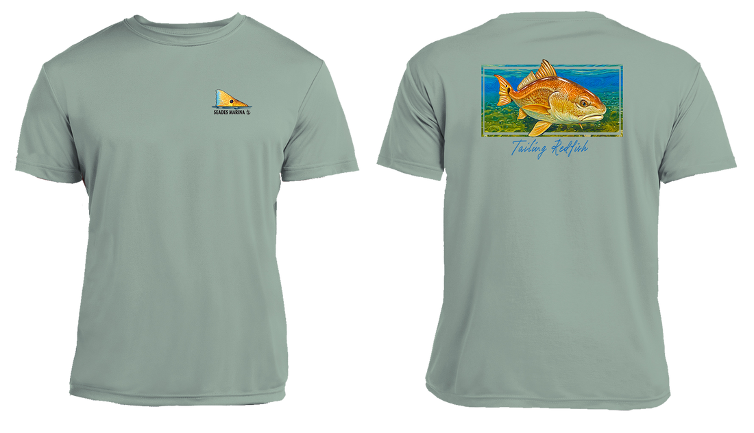 UPF 50+ Performance Fishing Shirt | Lightweight UV Sun Protection Apparel Redfish Tailing Reef