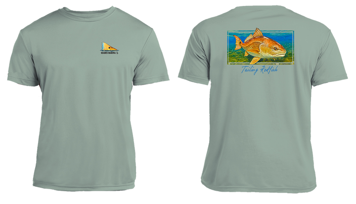 UPF 50+ Performance Fishing Shirt | Lightweight UV Sun Protection Apparel Redfish Tailing Reef