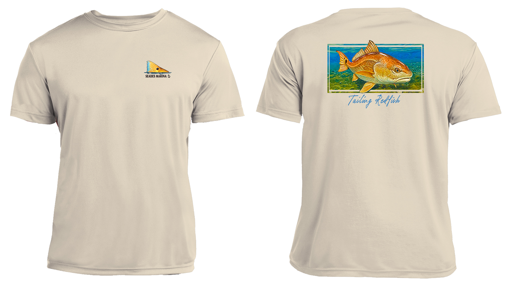 UPF 50+ Performance Fishing Shirt | Lightweight UV Sun Protection Apparel Redfish Tailing Reef