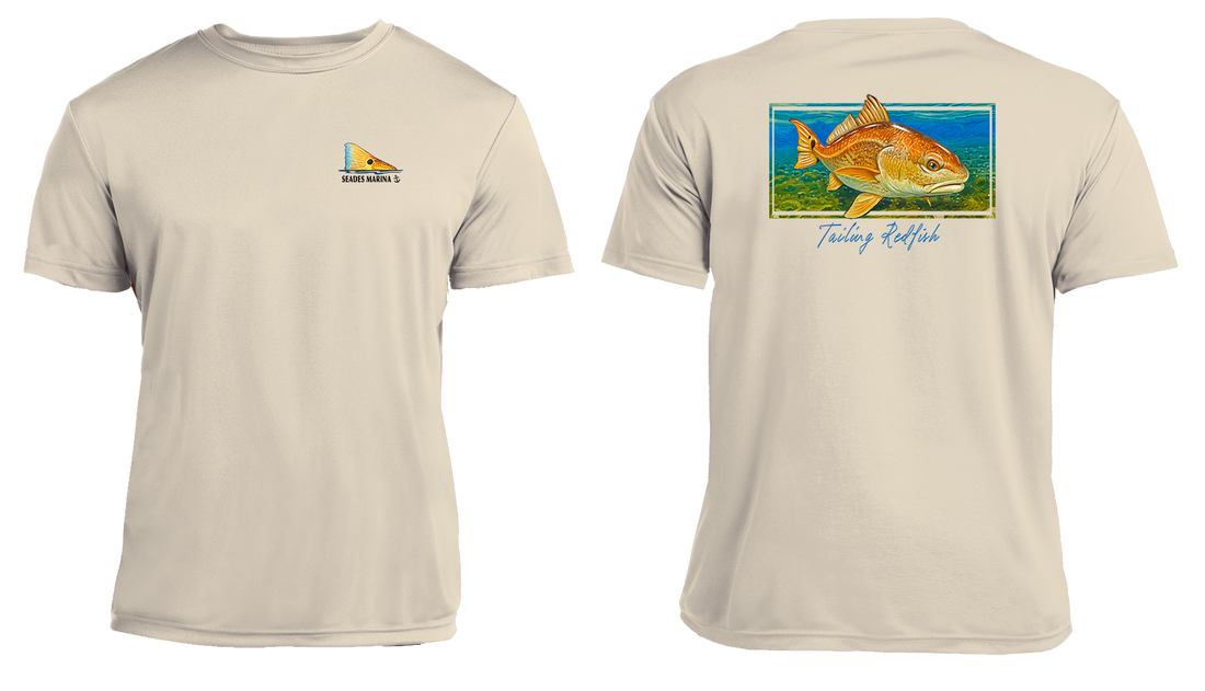 UPF 50+ Performance Fishing Shirt | Lightweight UV Sun Protection Apparel Redfish Tailing Reef
