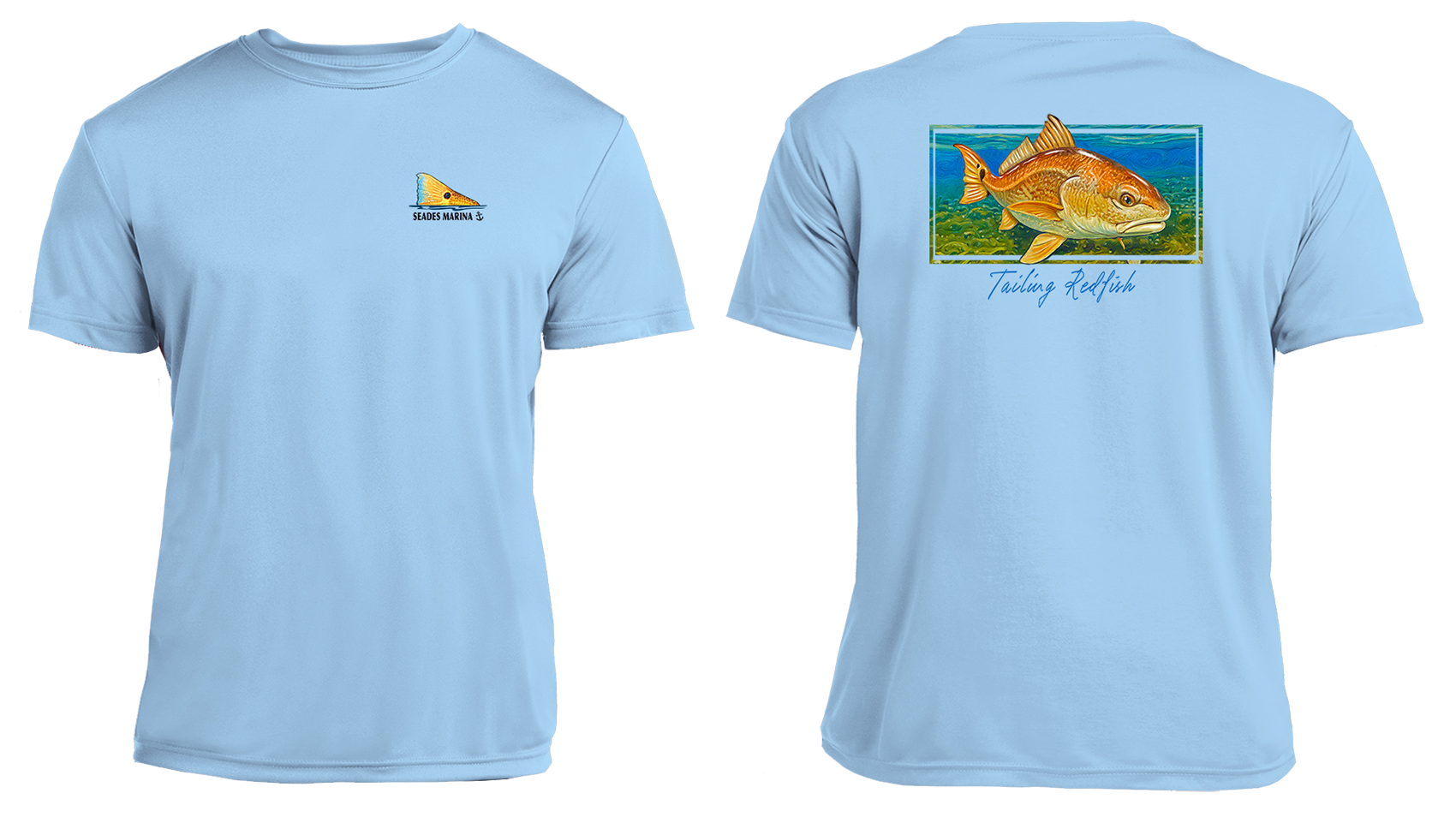 UPF 50+ Performance Fishing Shirt | Lightweight UV Sun Protection Apparel Redfish Tailing Reef