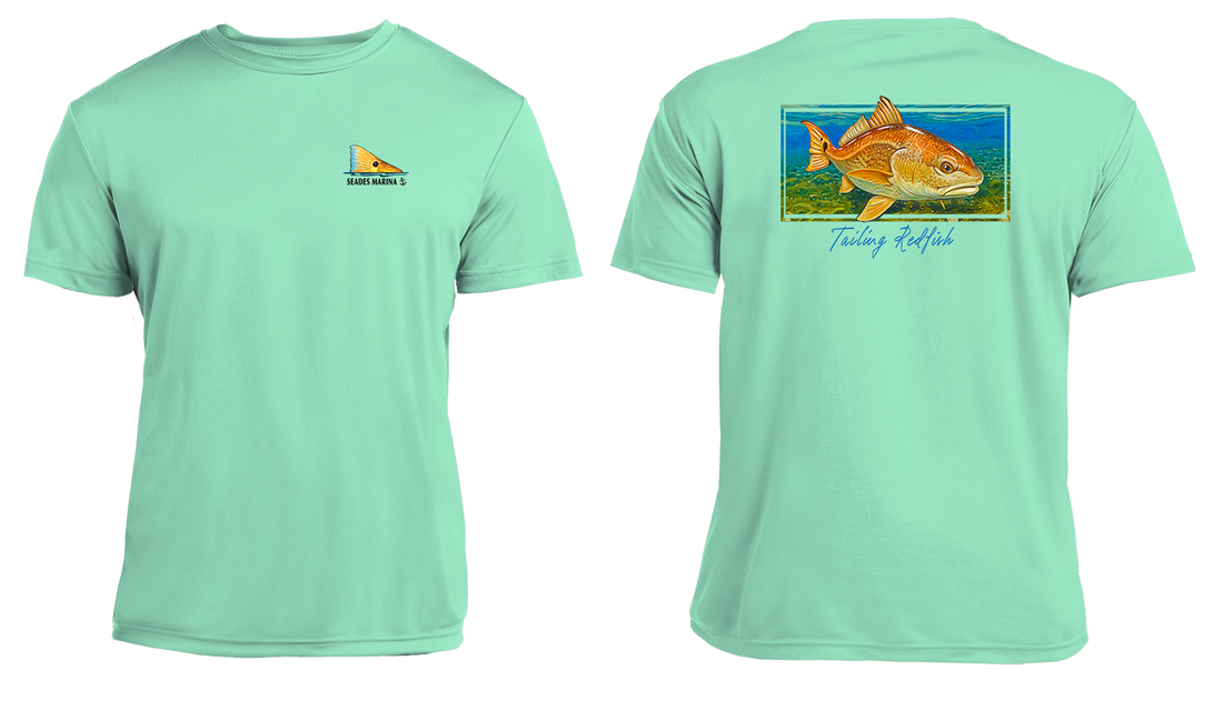 UPF 50+ Performance Fishing Shirt | Lightweight UV Sun Protection Apparel Redfish Tailing Reef