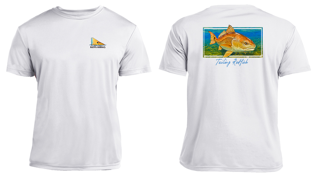 UPF 50+ Performance Fishing Shirt | Lightweight UV Sun Protection Apparel Redfish Tailing Reef