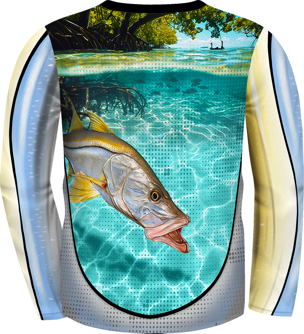 UPF 50 Performance Fishing Shirt – Lightweight Quick-Dry Long Sleeve Sun Protection Snook The Flats Mangrove