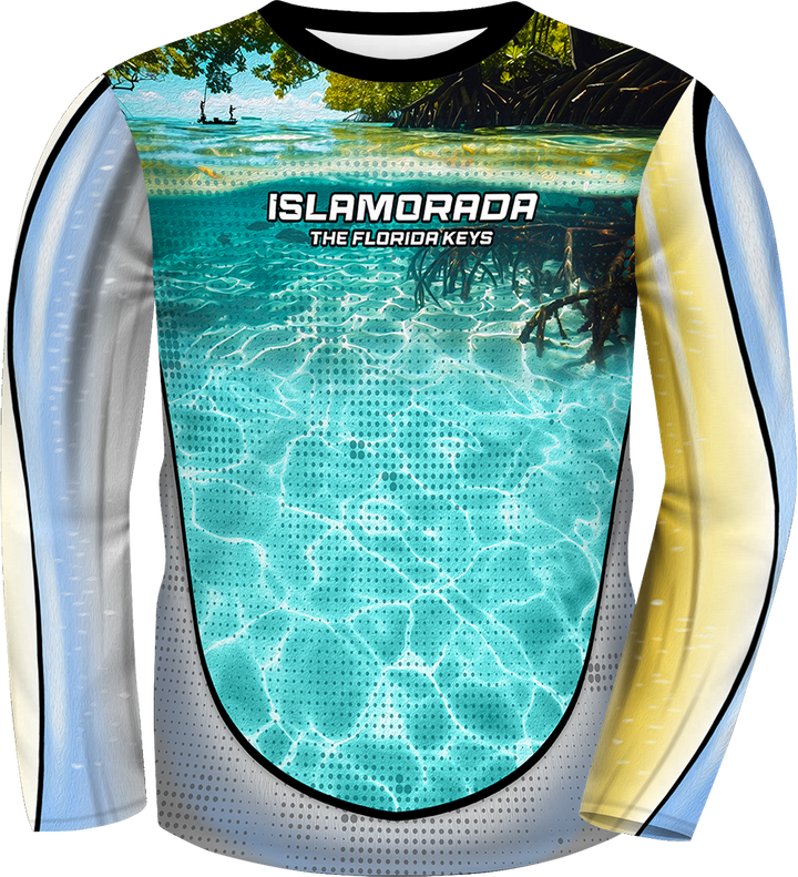 UPF 50 Performance Fishing Shirt – Lightweight Quick-Dry Long Sleeve Sun Protection Snook The Flats Mangrove