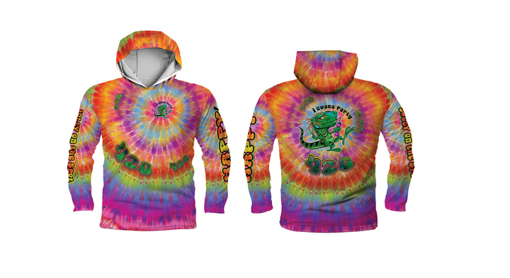 UPF 50+ Performance Hoodie Jersey | Lightweight UV Sun Protection Apparel I Guana Party 420