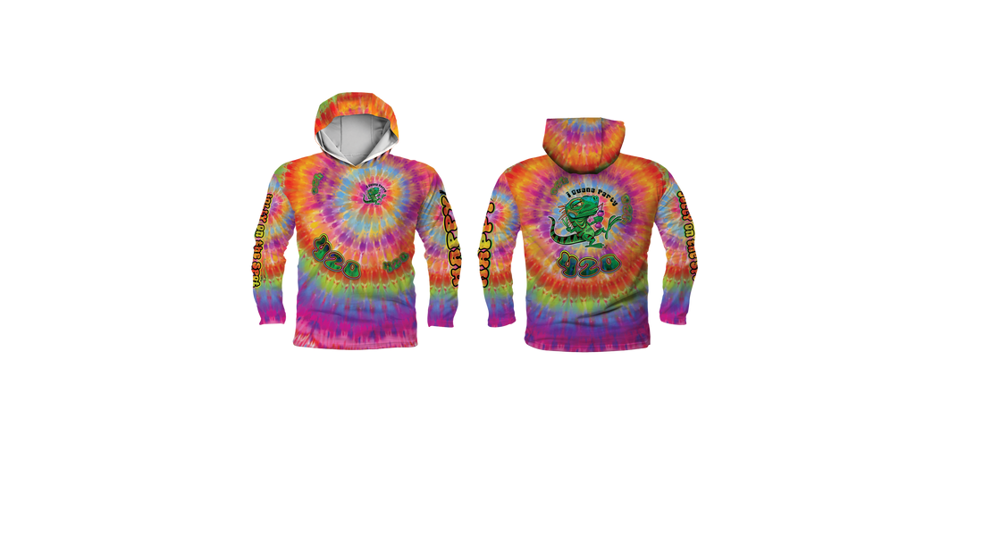 UPF 50+ Performance Hoodie Jersey | Lightweight UV Sun Protection Apparel I Guana Party 420