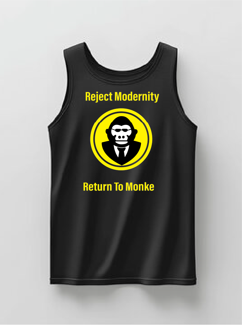 Reject Modernity Return To Monke | Premium Cotton Tank Top