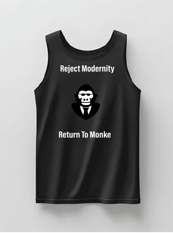 Reject Modernity Return To Monke | Premium Cotton Tank Top