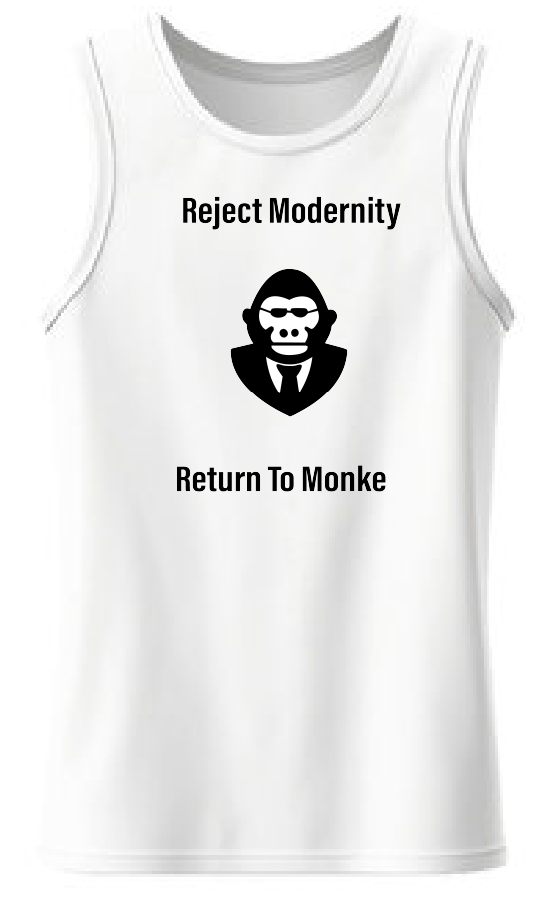 Reject Modernity Return To Monke | Premium Cotton Tank Top