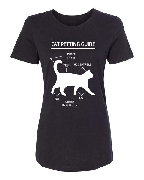 T-shirt Cat Petting Guide
