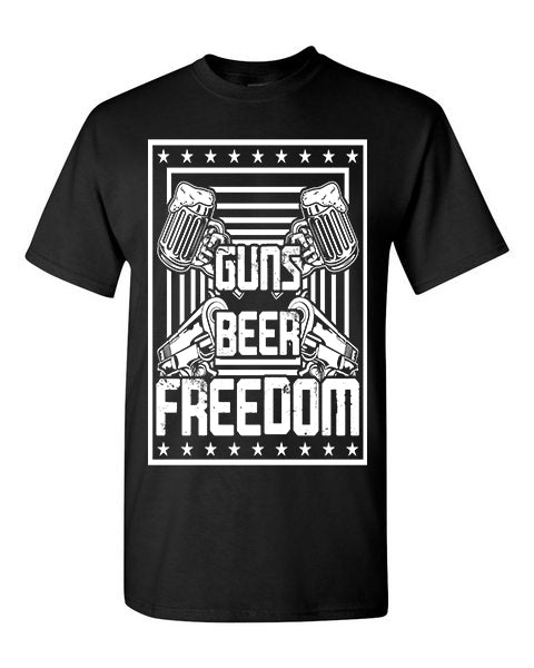 T-shirt Guns Beer Freedom