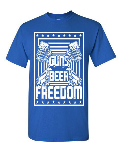 T-shirt Guns Beer Freedom
