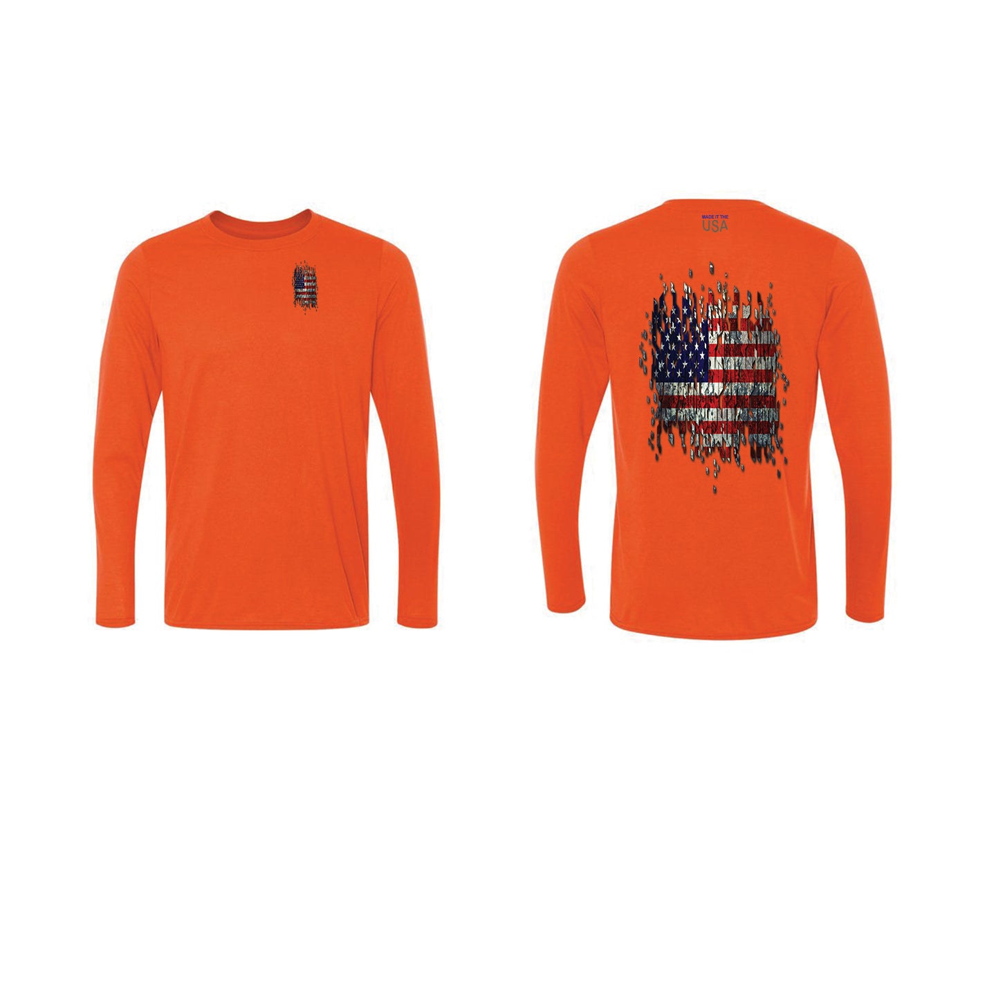 Fishing Shirt Distressed Flag