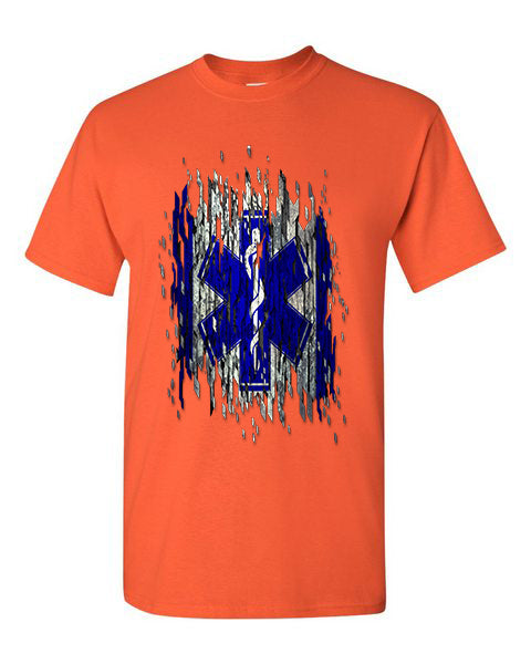 T-Shirt EMT Distressed Flag