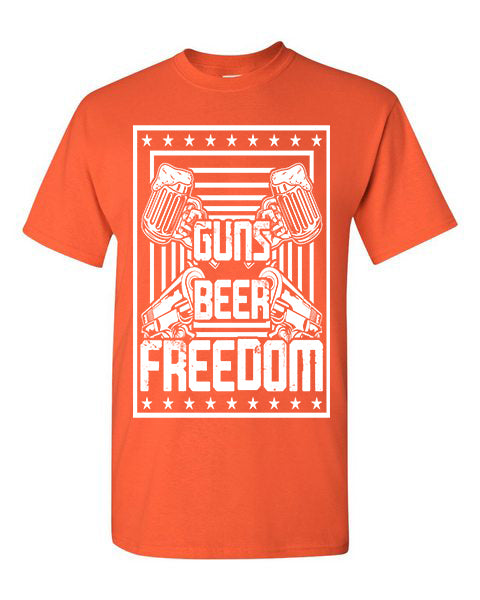 T-shirt Guns Beer Freedom