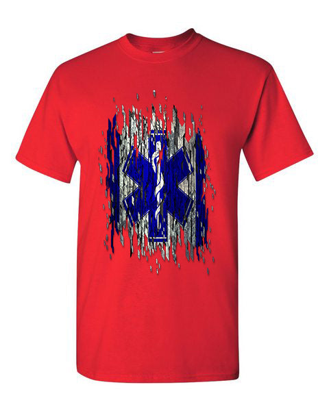 T-Shirt EMT Distressed Flag