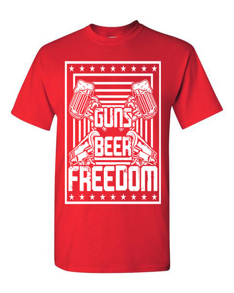 T-shirt Guns Beer Freedom