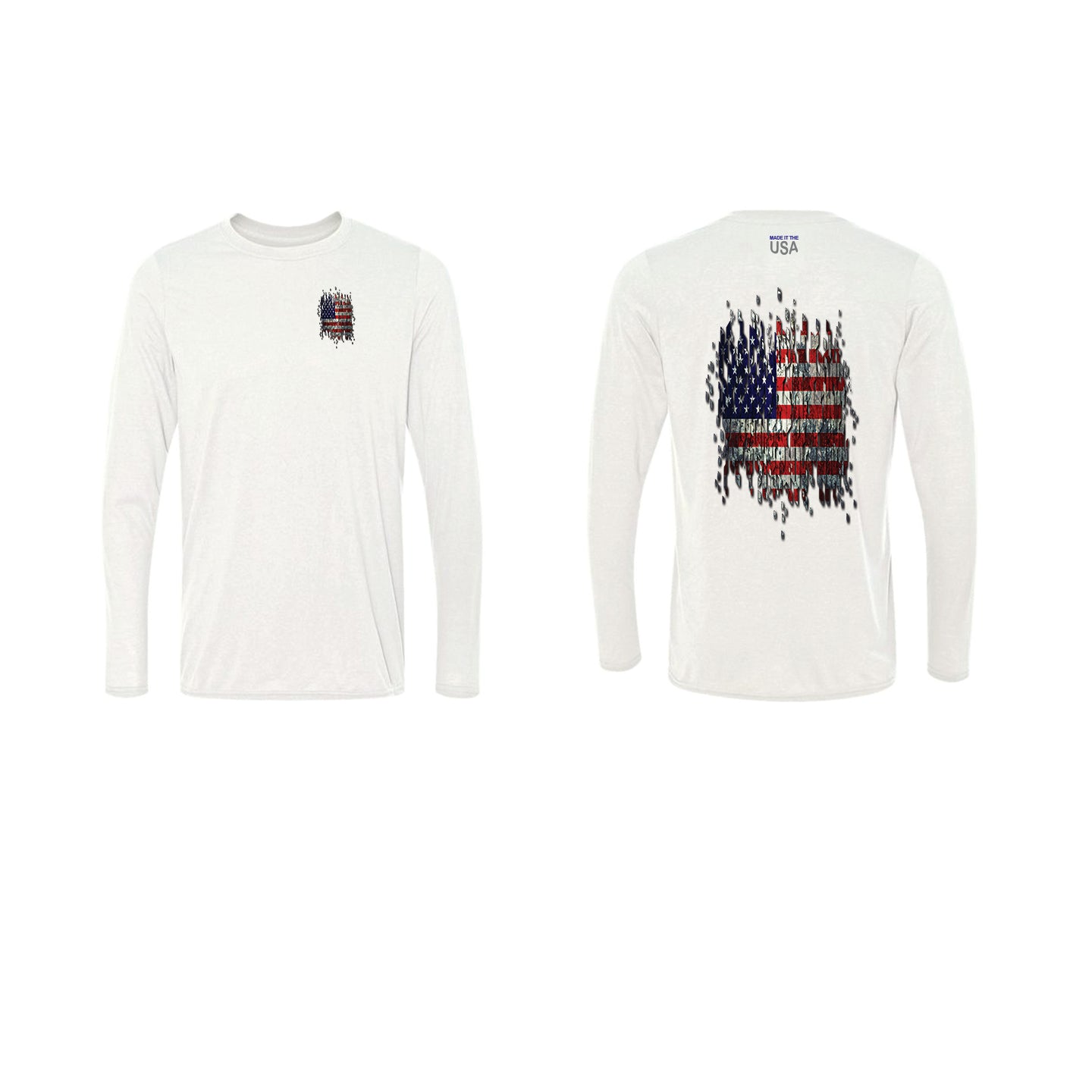 Fishing Shirt Distressed Flag