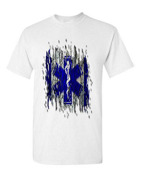 T-Shirt EMT Distressed Flag