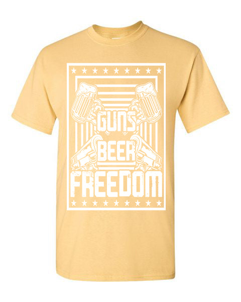T-shirt Guns Beer Freedom